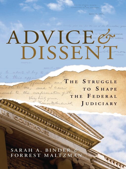 Title details for Advice and Dissent by Sarah A. Binder - Available